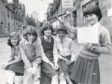 1981: Proud moment for Stonehaven girl Ann Cairnduff as she holds up her certificate after winning the under 10 solo descant recorder section yesterday. Looking on are schoolfriends who also competed (left to right) Sandra Lonie, Nicky Fraser, Jennifer Crabb and Fiona Ingram (all Stonehaven).