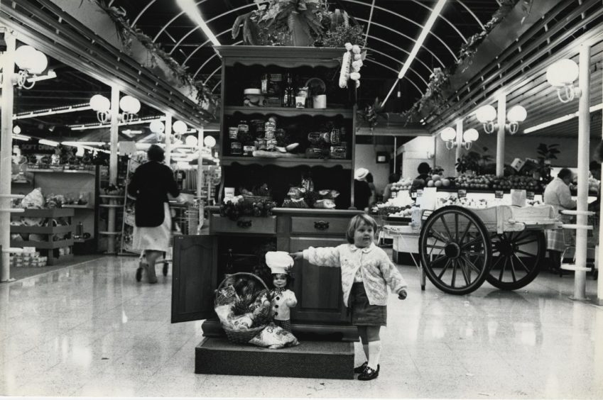 1989 - The model chef’s hat in the Grampian Food products display at the entrance to Norco caught the attention of this young shopper