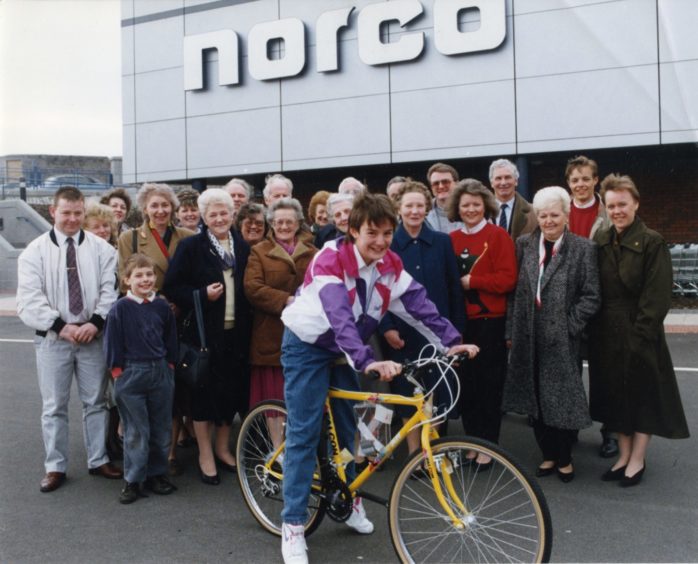 1991 - Caroline McLeod, 12, won a mountain bike in a competition marking the opening of Norco
