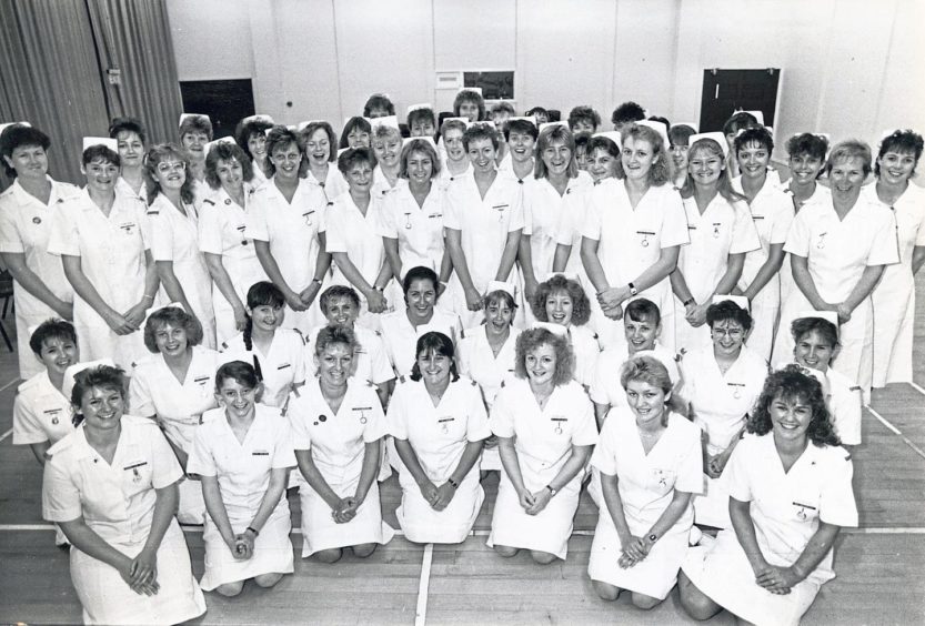 It’s all smiles from this group of student nurses at Foresterhill College who have now completed their final exams