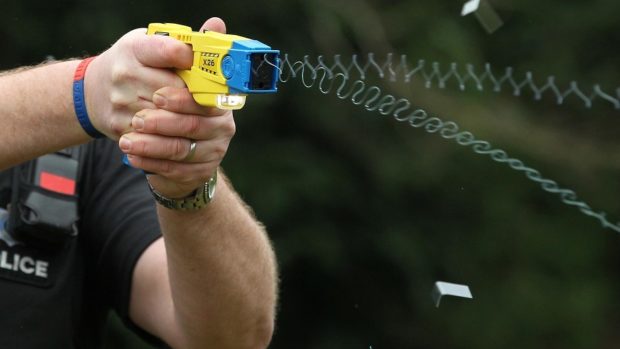 Police used a taser during the incident.