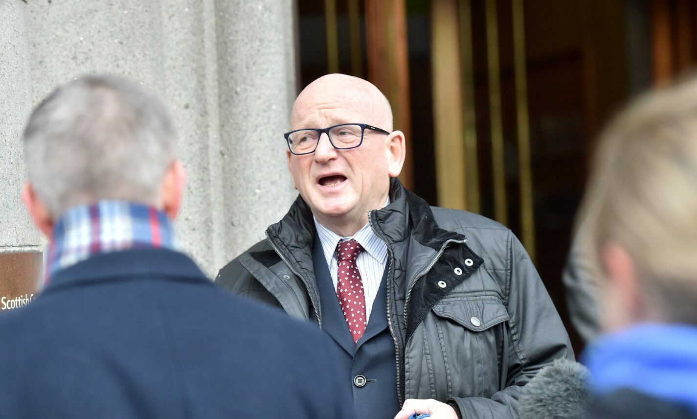 Councillor Alan Donnelly leaving court after being placed on the sex offenders register for sexual assault.
