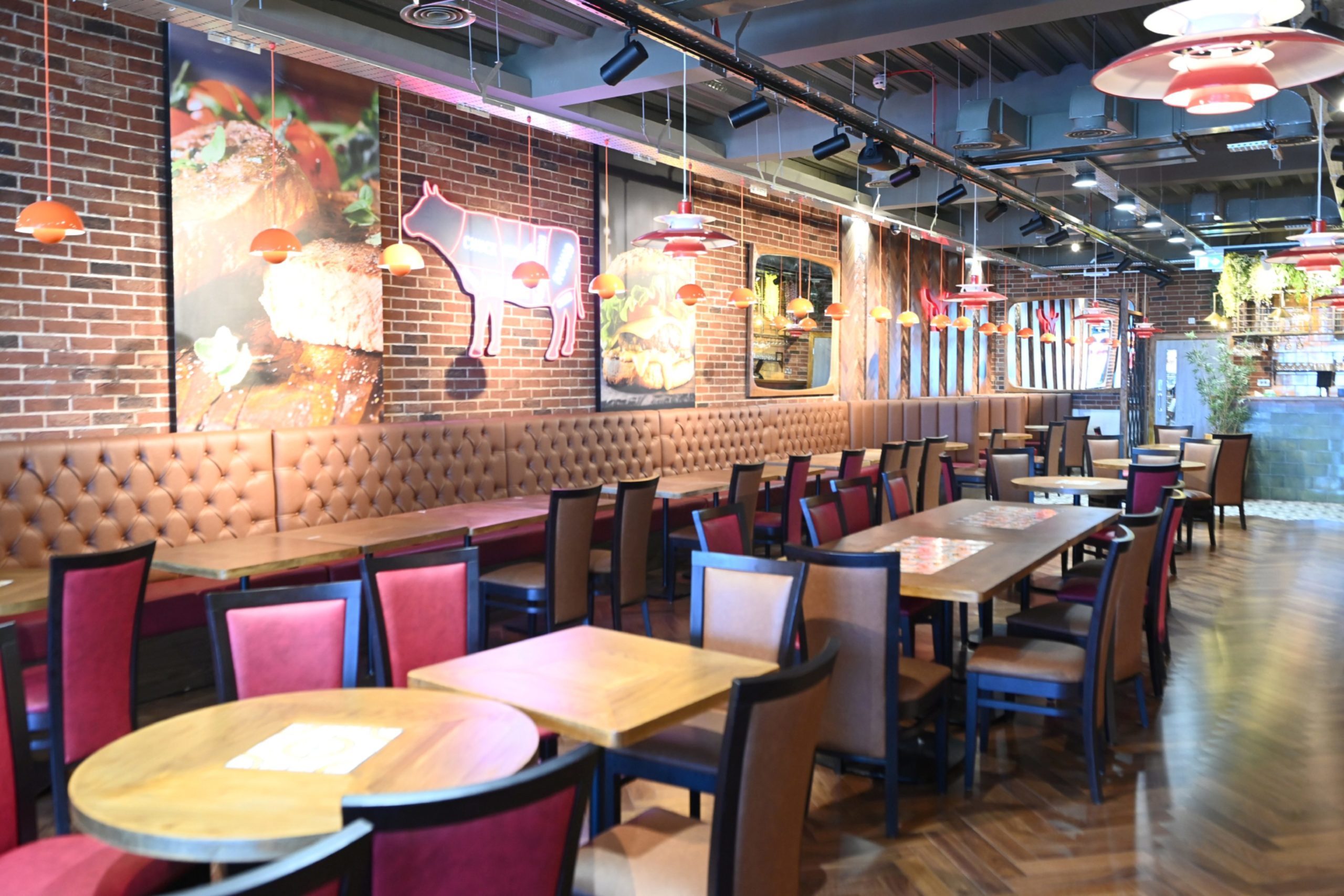 Interiors of Cartoos, a new grill house in Aberdeen located at the beachfront.