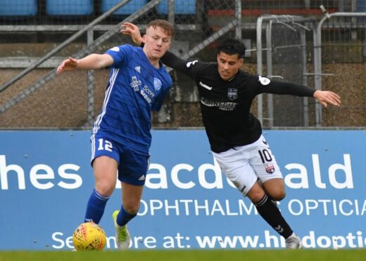 Peterhead midfielder Andy McCarthy in action against Montrose