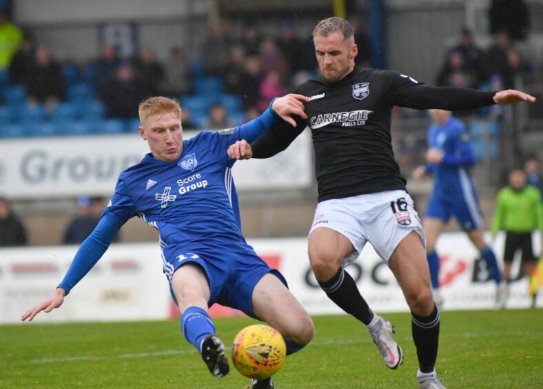 David Wilson in action for Peterhead against Montrose