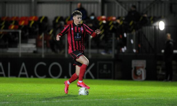 Inverurie Locos striker Kieran Shanks is aiming fore goals between now and the end of the season