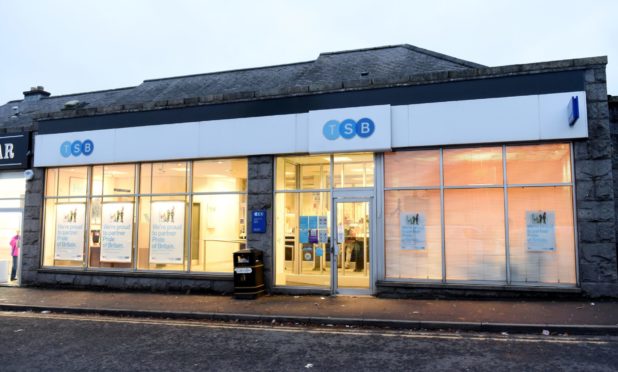 The offence happened at the TSB branch on Rosehill Drive in Aberdeen