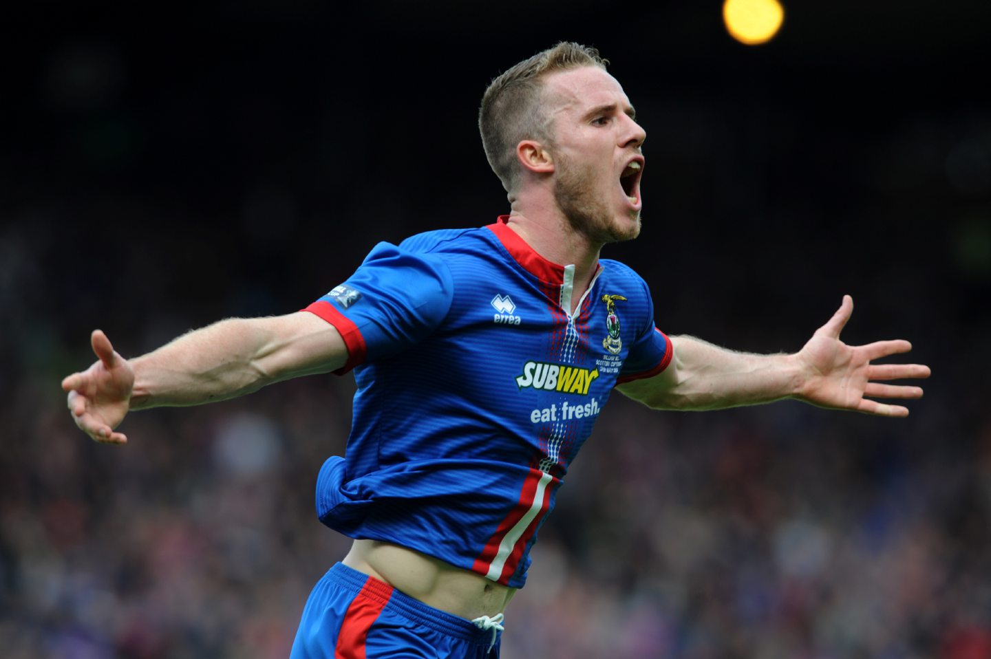 Marley Watkins scored for Caley Thistle in the 2015 Scottish Cup final.