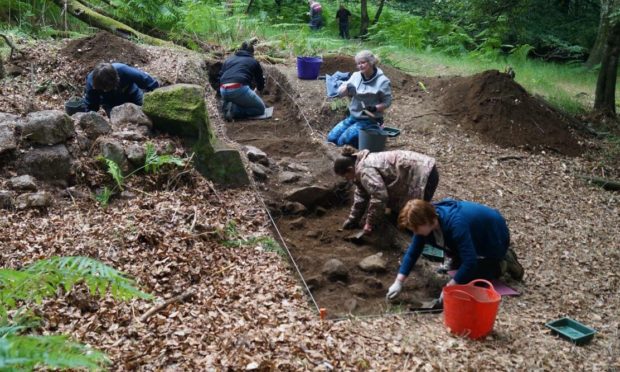 Enthusiasts searched for archaeological relics for 15 days on the Pittodrie Estate. Photo: Bailes of Bennachie
