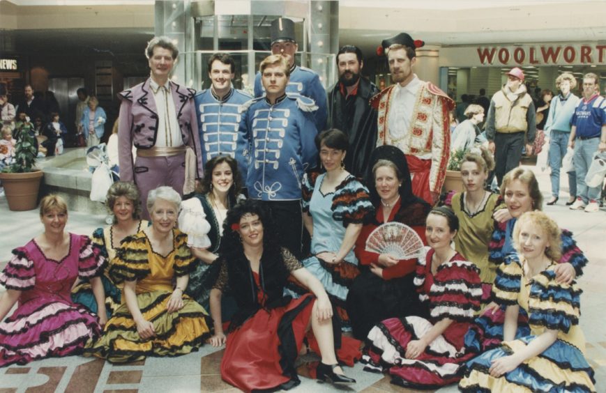 1992: Members of the cast of the pro Arte production of Carmen  the Musical gave visitors to the Bon Accord Centre a taste of what they will be missing if they do not find time to attend the shows North-East premier at Aberdeen Arts Centre this week.