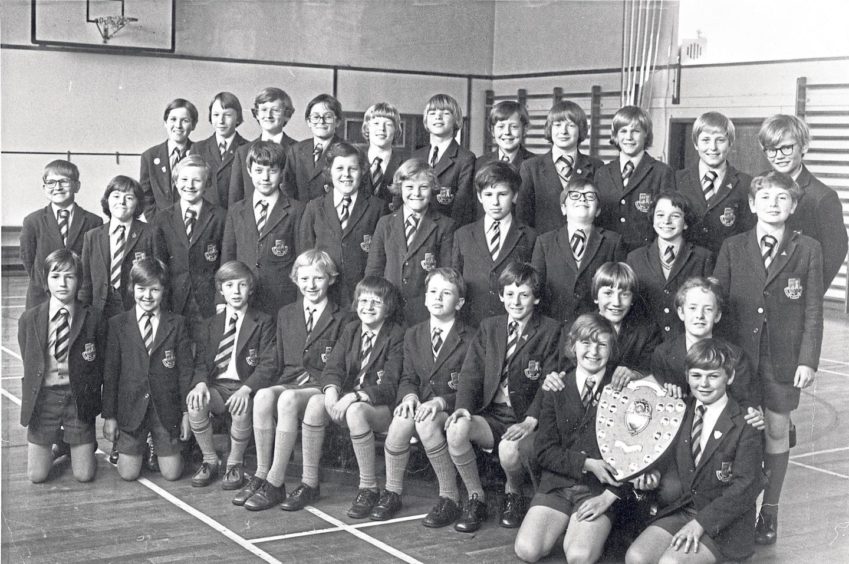 The junior school team won the Scottish Primary Schools Chess Championship – kneeling are Simon Munro, left, and Allan MacLeod with Shaun George, left, and Andrew Wood