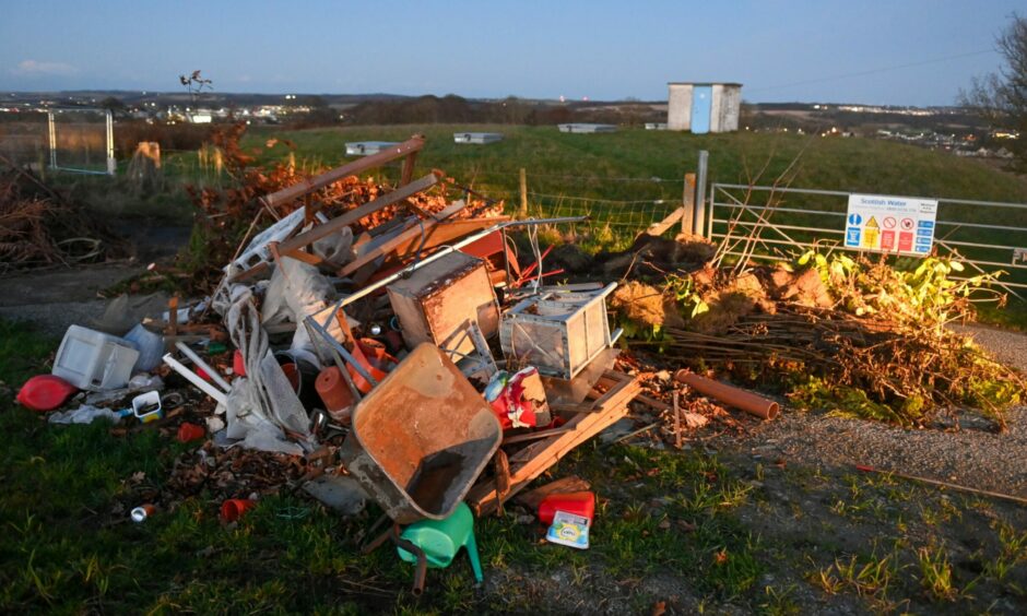 More flytipping in Bucksburn - second reported incident of flytipping today.  

Picture by Scott Baxter 24/11/2021