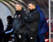 Aberdeen Manager Derek McInnes, right, and assistant Tony Docherty.
