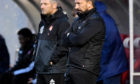 Aberdeen Manager Derek McInnes, right, and assistant Tony Docherty.