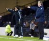 Scotland manager George Burley (right) and Argentina counterpart Diego Maradona both try and urge on their sides at Hampden in 2008.