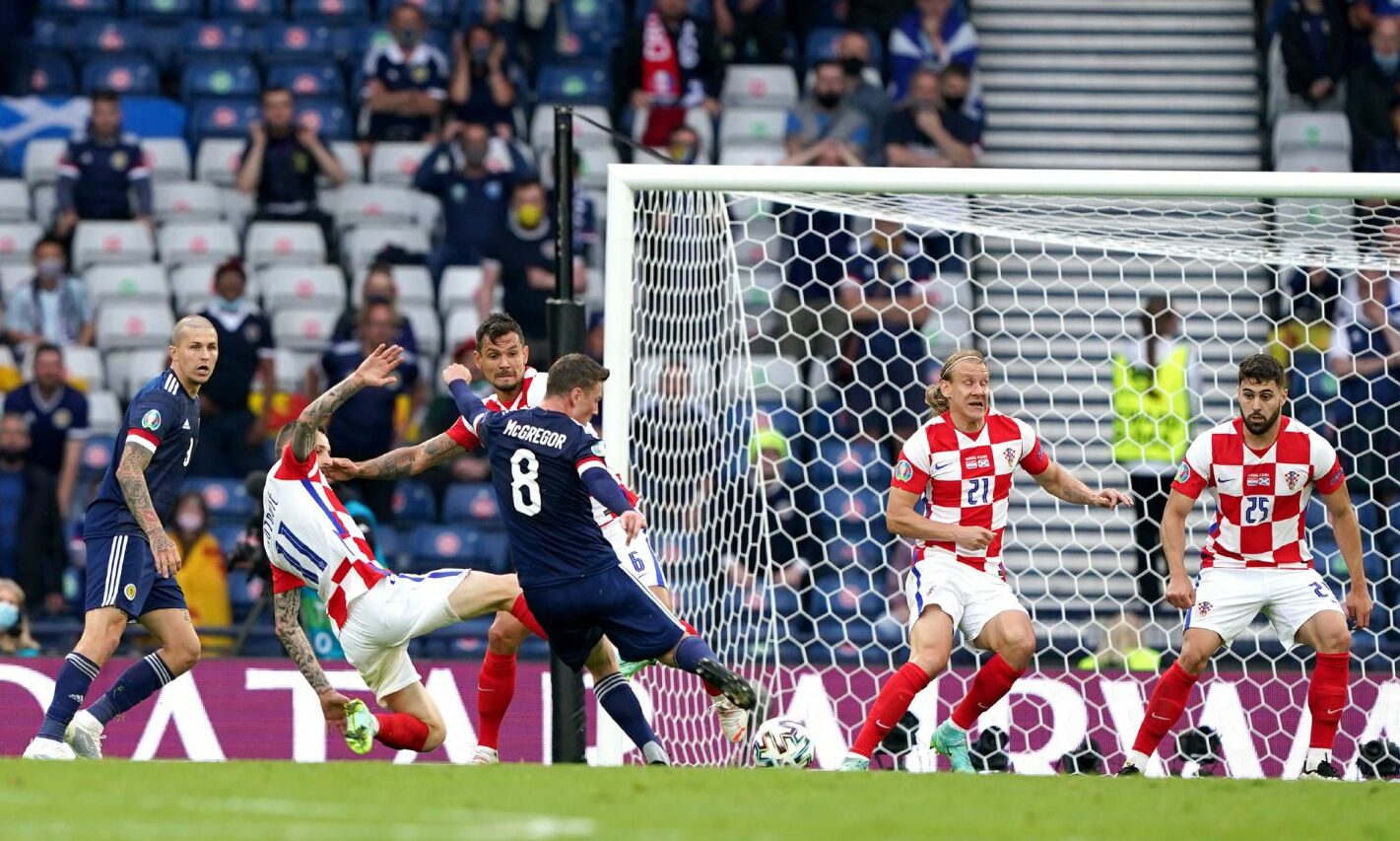 Callum McGregor scores Scotland's first tournament goal since 1998.