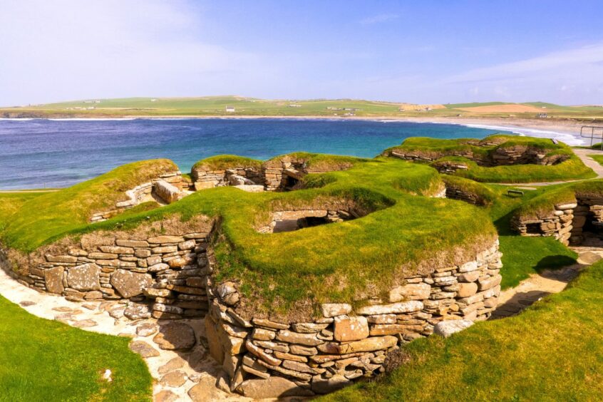 Neolithic Settlement, Skara Brae, on mainland Orkney.