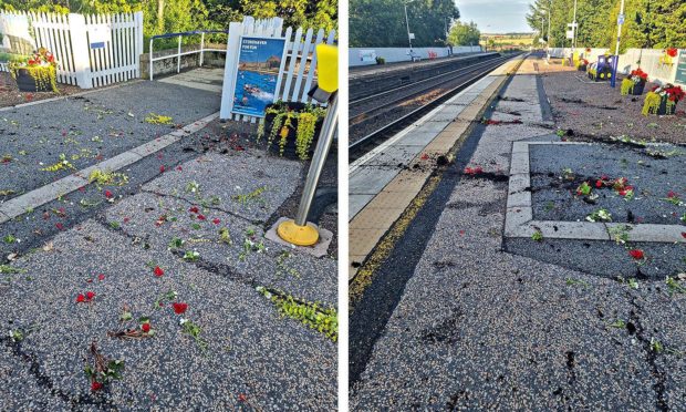 Stonehaven train station has been vandalised