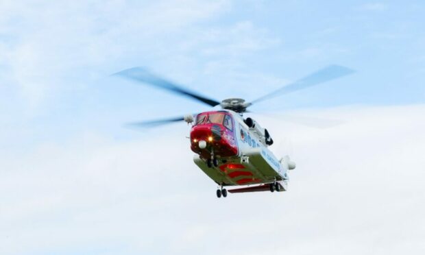 HM Coastguard helicopter Sikorsky S92 was involved in the rescue.