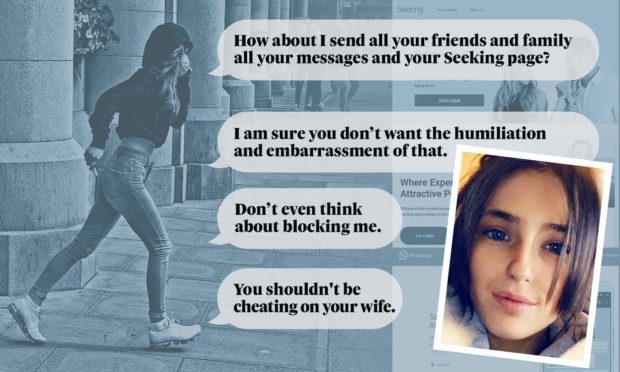Some of the threatening messages Tiffany Anderson sent her victims on the sugar daddy websites