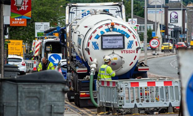 Engineers are working to remove the water from the gas network