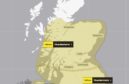 Tomorrow's yellow weather warning.