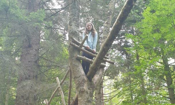 Amy hit the heights with a treetop challenge.
