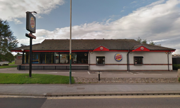 Outside of Burger King in Elgin.