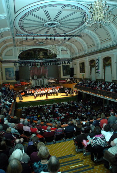 2008: Aberdeen Youth Brass Band perform at the Evening Express annual carol concert