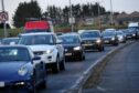 Traffic on the A944 between Westhill and Kingswells. Photo: DCT Media