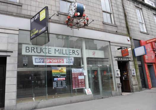 The former Bruce Millers shop on Union Street, Aberdeen