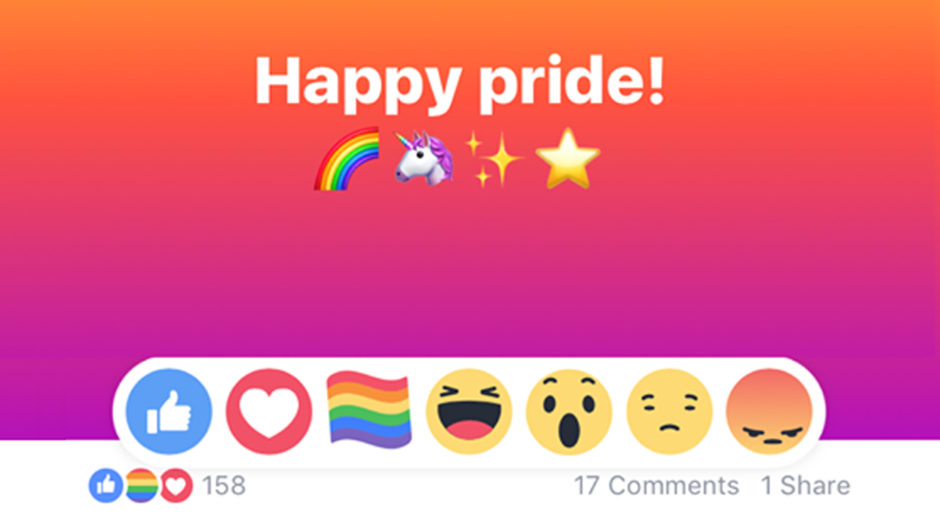 Here's how to get the rainbow reaction emoji on Facebook
