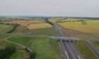 An aerial view of part of the dual carriageway work.