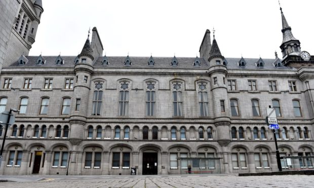 Pictured is a locator of Aberdeen Sheriff Court, Union Street, Aberdeen.