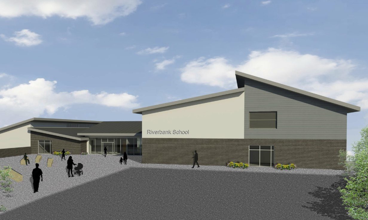 An artist impression of the planned replacement Riverbank School