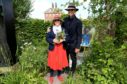Joan Washington and Richard E. Grant on the Viking Cruises' 'The Art of Viking Garden' at RHS Chelsea Flower Show in 2019. Photo: Richard Young/Shutterstock