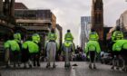 Mounted police watch a climate protest during COP26 in Glasgow (Photo: Dominika Zarzycka/NurPhoto/Shutterstock)