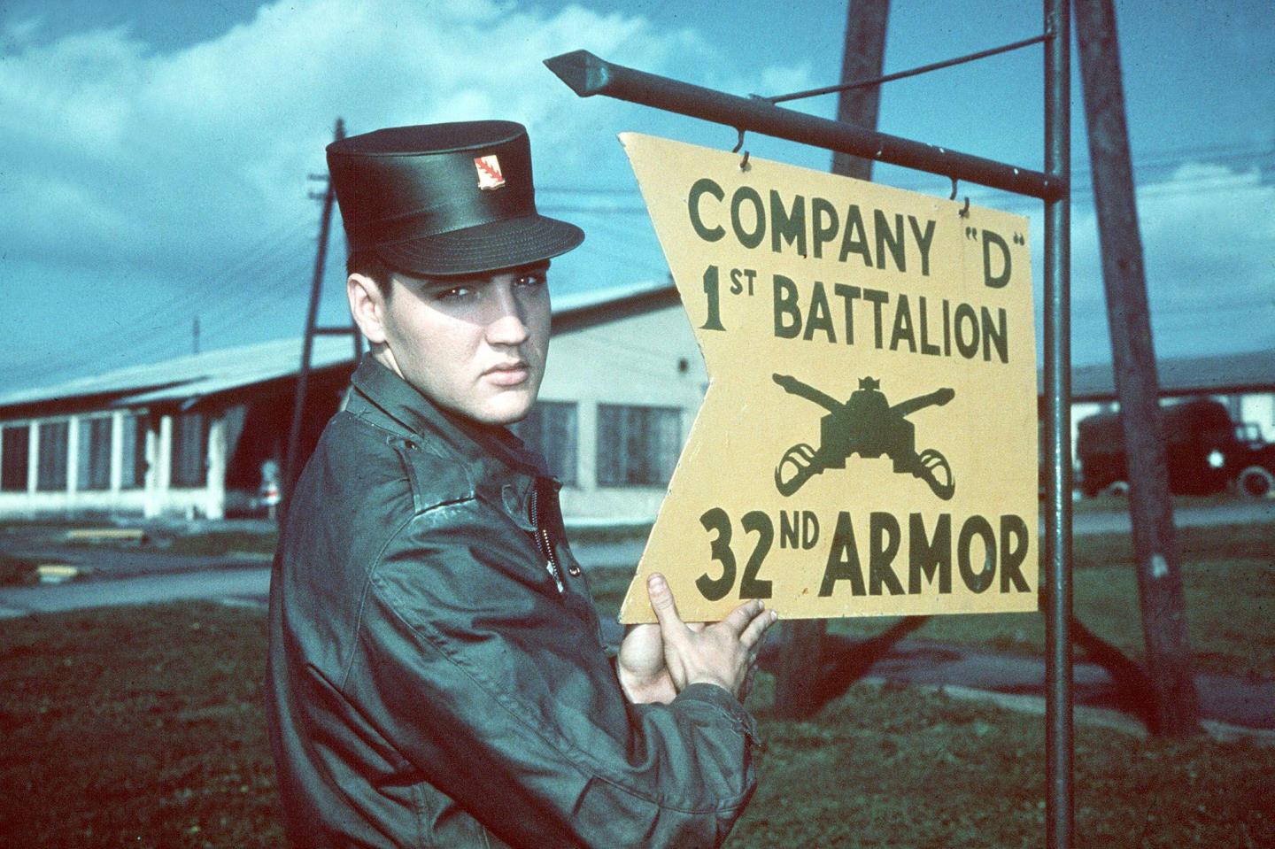 Elvis in Germany during his US Army days.