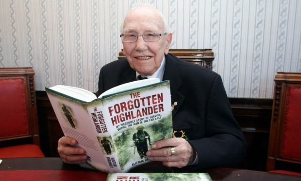 Mrs Forbes has read The Forgotten Highlander by Alistair Urquhart, pictured, twice since she took it out of the mobile library in 2020.