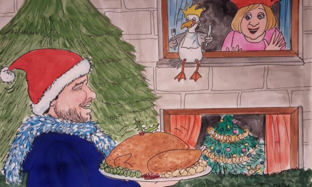 Christmas was saved with some quick thinking this year (Illustration: Helen Hepburn)