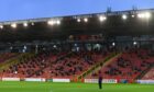 Only 500 fans were allowed inside Pittodrie for the 2-1 defeat of Dundee.