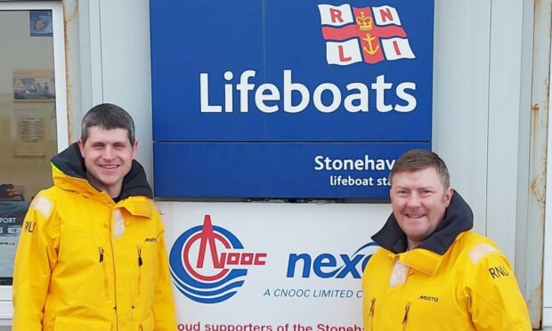 Malcolm Kinross and Fraser Robertson. Supplied by RNLI Stonehaven.