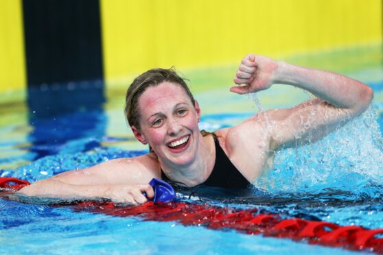 Hannah Miley had fresh reason to celebrate, after being made an MBE for services to swimming and women's health. Photo by Cameron Spencer/Getty Images