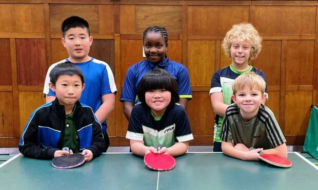 ASV Table Tennis Academy players: top L-R; Victor Chen, Kiishi Adekola, Matthew Pszonka. Bottom L-R: Yuanxi Cui, Nikki Mo, Parker Allerton.