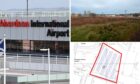 Plans have been lodged to turn disused land into a new park at Aberdeen Airport, as seen in this outline.