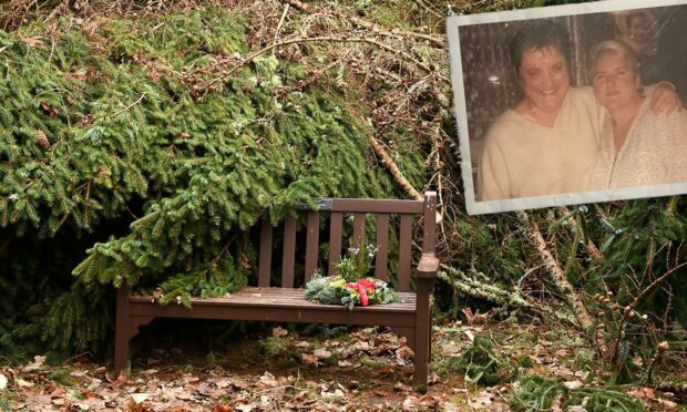 Shirley Lawson and Kelly Lawrie were devastated by storm damage at the crematorium. Picture by Kami Thomson.