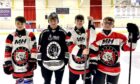 Aberdeen Lynx players have been selected to represent Scotland. L to R: Logan Gordon, Jack Hutton, Zac Thomson, Shay Stephen. Picture by Susan Strachan.