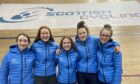 Beth Maciver, centre, and Erin Murphy, far right, have been included in a new elite Scottish cycling team. Supplied by Alba DRT.
