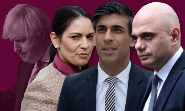 Boris Johnson, Priti Patel, Rishi Sunak and Sajid Javid.