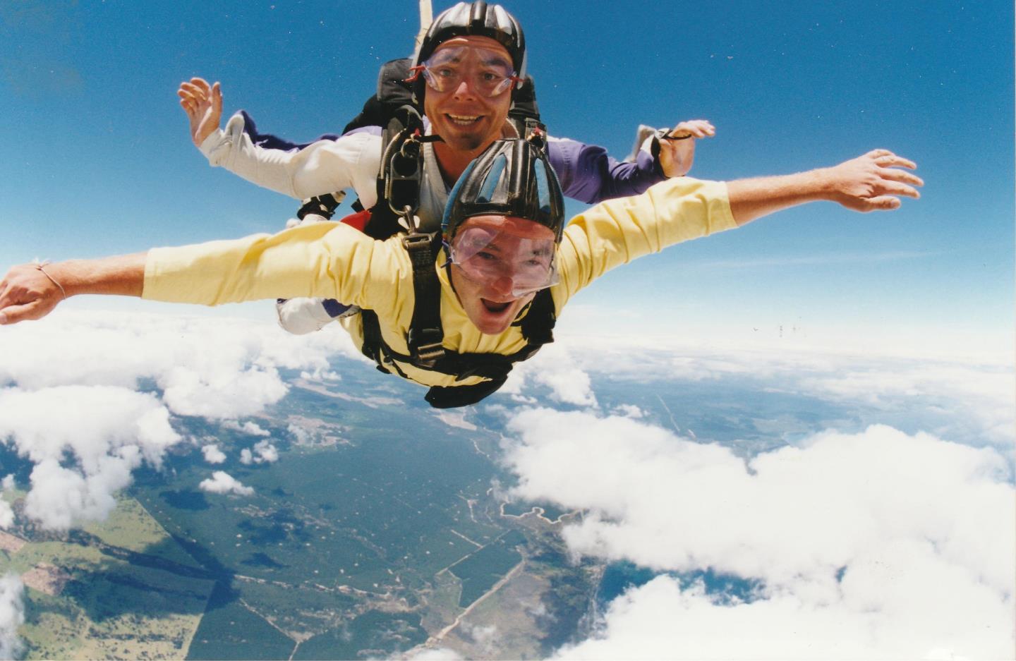 Ashley sky-diving in New Zealand